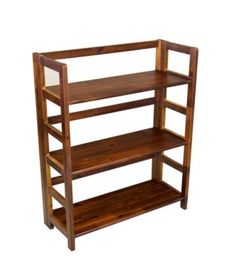 34"H Solid Wood Stackable Bookshelf