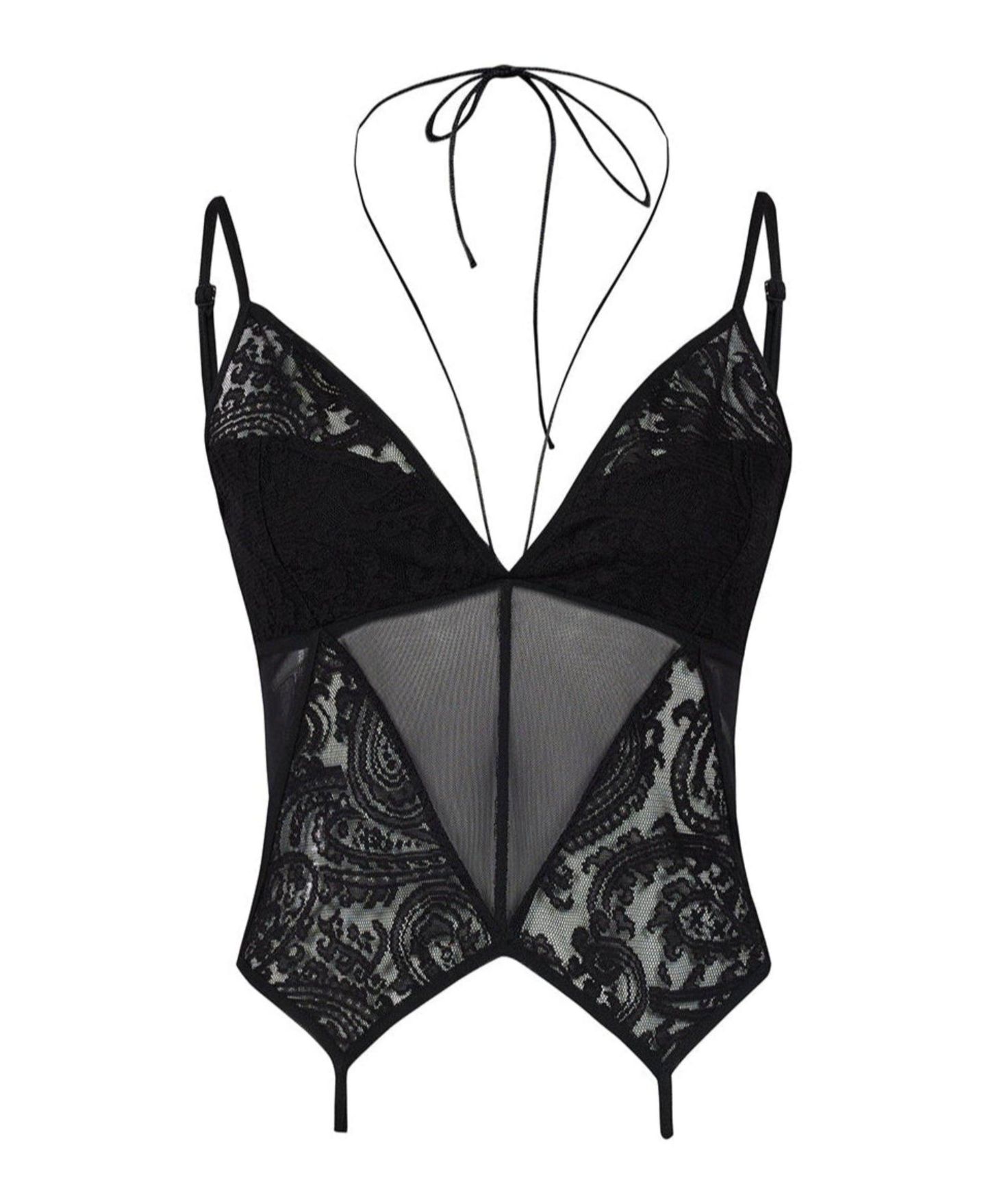 Женский топ PCFG Free Heaven Floral-Print Fitted Cropped Lace — фото 3