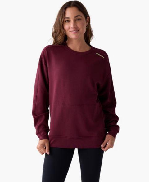 Женская толстовка Centerline Athletics Après Long-Sleeve Crewneck, цвет: Dark Currant
