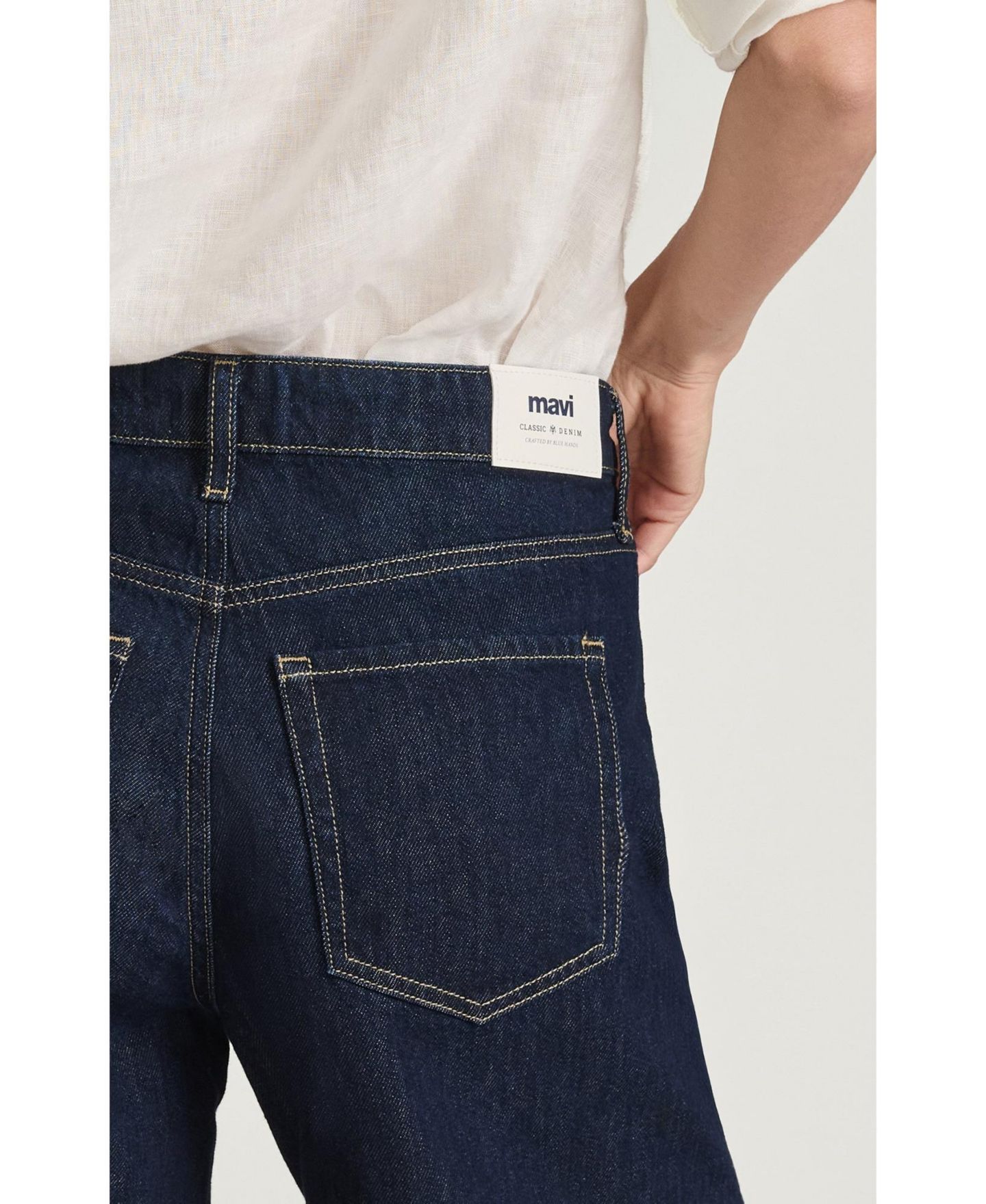 Женские шорты Mavi Jeans Siena High-Waisted Wide-Leg Denim, 7" Inseam, цвет: Джинсовый — фото 5