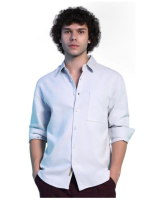 Men's Spread Collar Oversized Utility Shirt