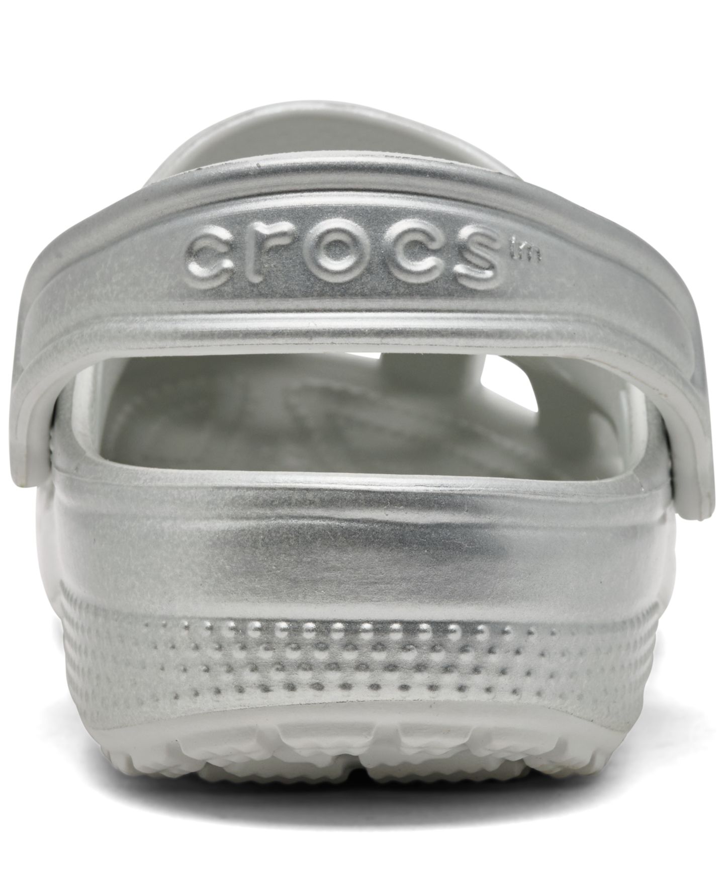 Детские сабо Crocs Tinted Metallic Classic, цвет: Серебряный — фото 4