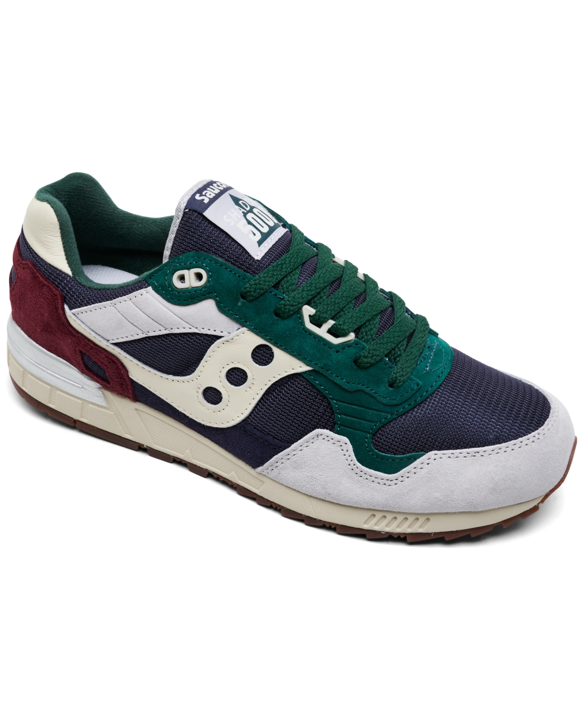Saucony Men's Shadow 5000 Retro Low-Top Suede Sneakers from Finish Line - Naval, Pine
