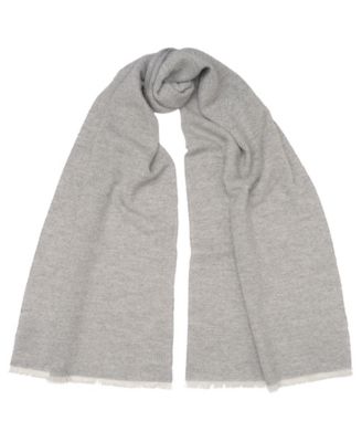 Gualdo Pindot-Pattern Fringed Cashmere Scarf