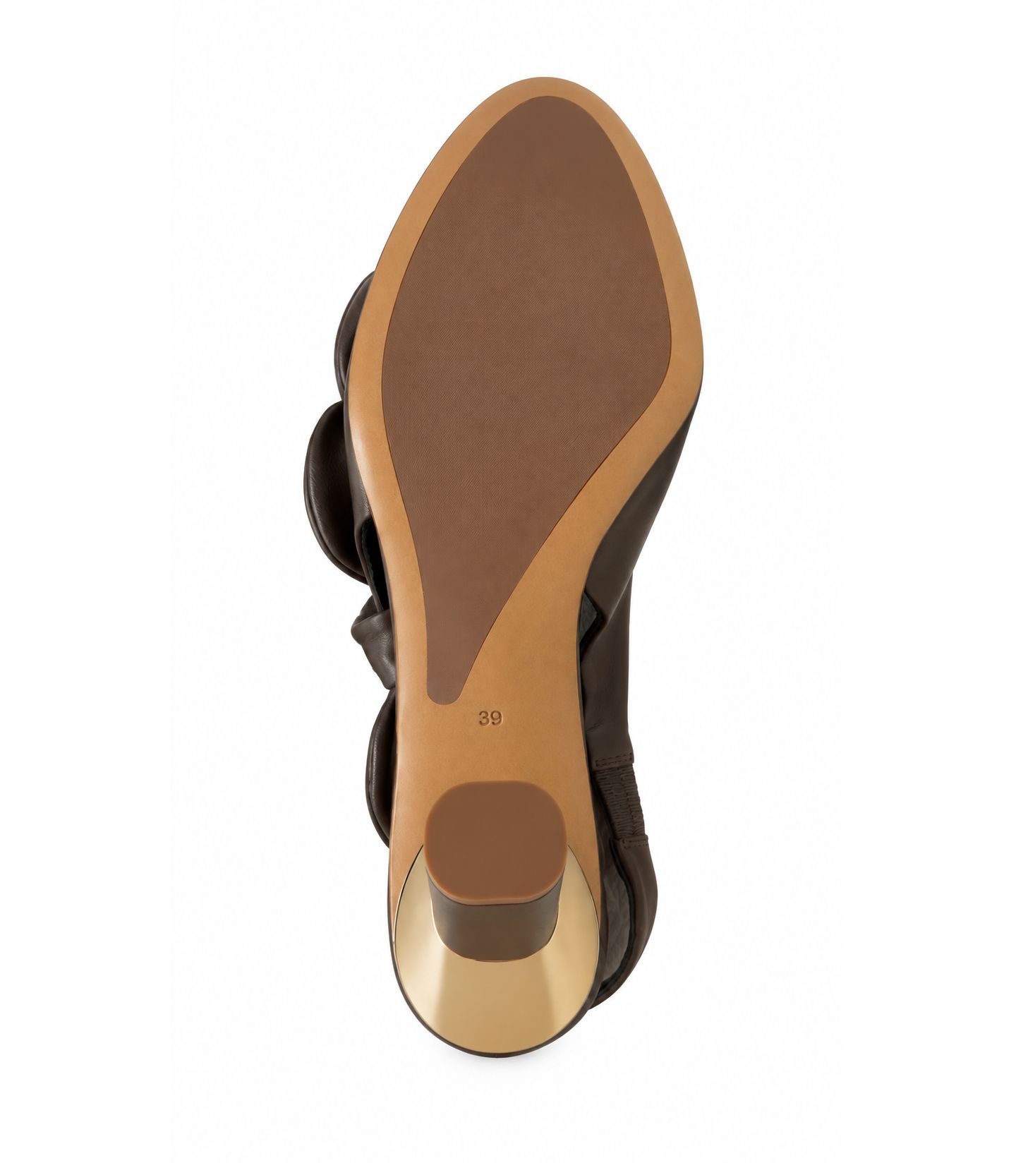 Женские туфли Bróg Una Column-Heel Round-Toe Slingback, цвет: Какао коричневый — фото 6