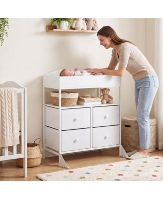 Four Fabric Drawers Changing Table