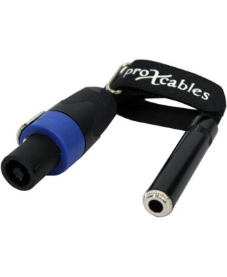 XC-SQF 12 AWG SpeakOn to 1/4" TS-F Speaker Cable 6"