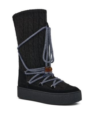 Women's Vermont Cable-Knit Platform Suede Boots