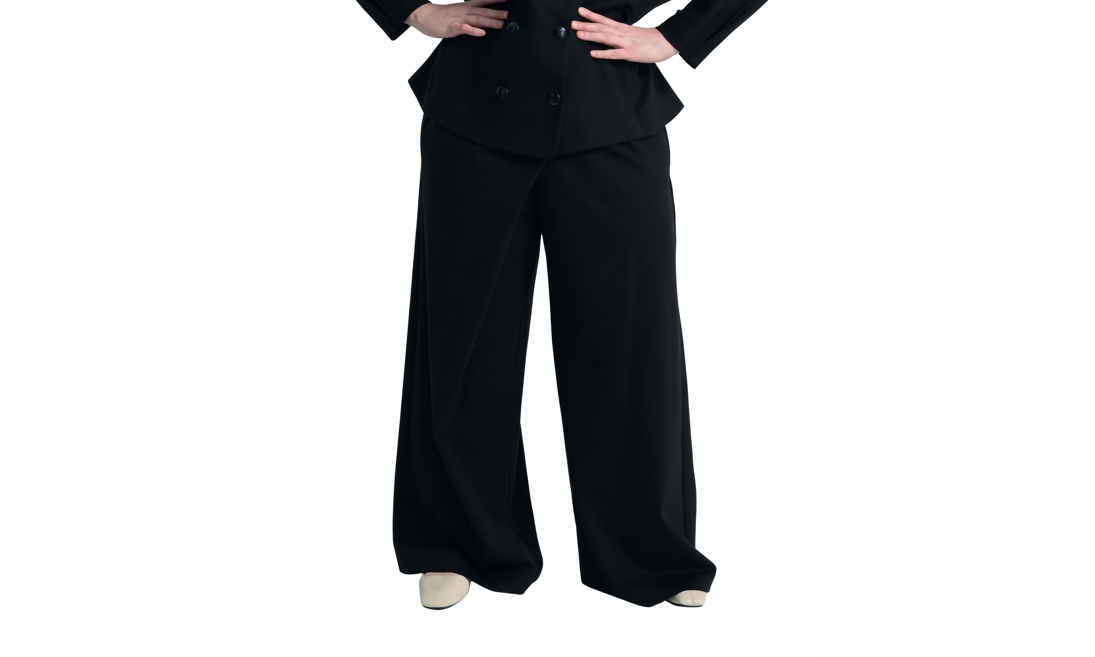 Universal Standard Plus Abisola High-Rise Wide-Leg Wrap Pants