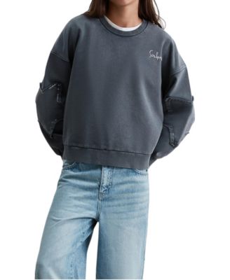 Women's Crewneck Sleeve Detail Sweatshirt