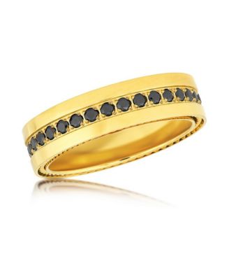 Men's Gold-Tone Cubic Zirconia Band Ring
