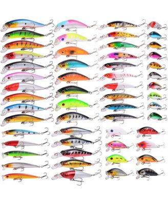Fishing Lures Kit Mixed Minnow Popper Crank Baits Soft Lures For Freshwater Saltwater
