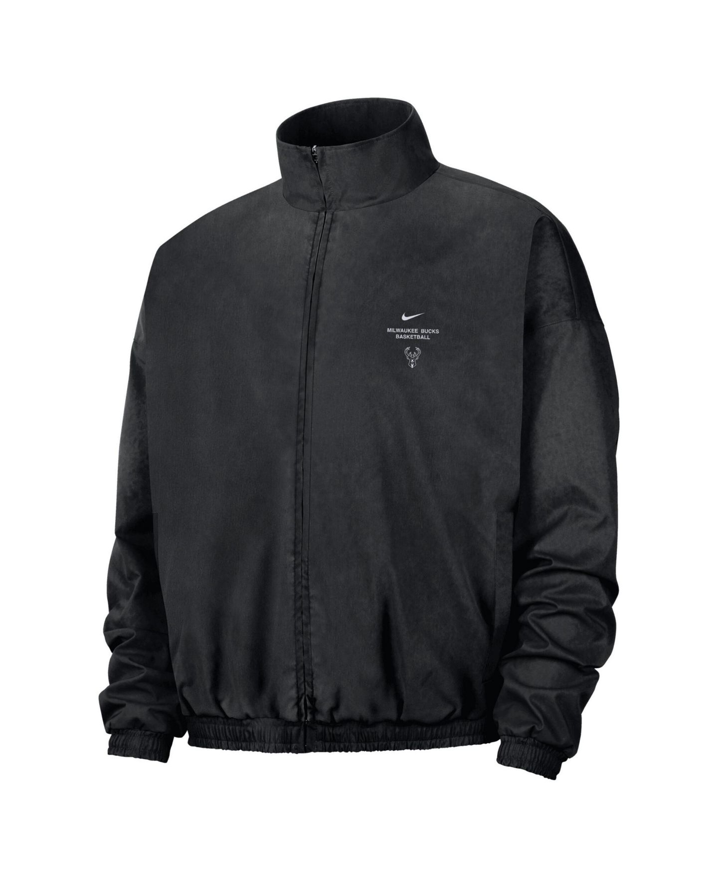 Мужская куртка Nike Black, Hunter Green Milwaukee Bucks 2026 Game Theater Calm On Court Anthem — фото 1