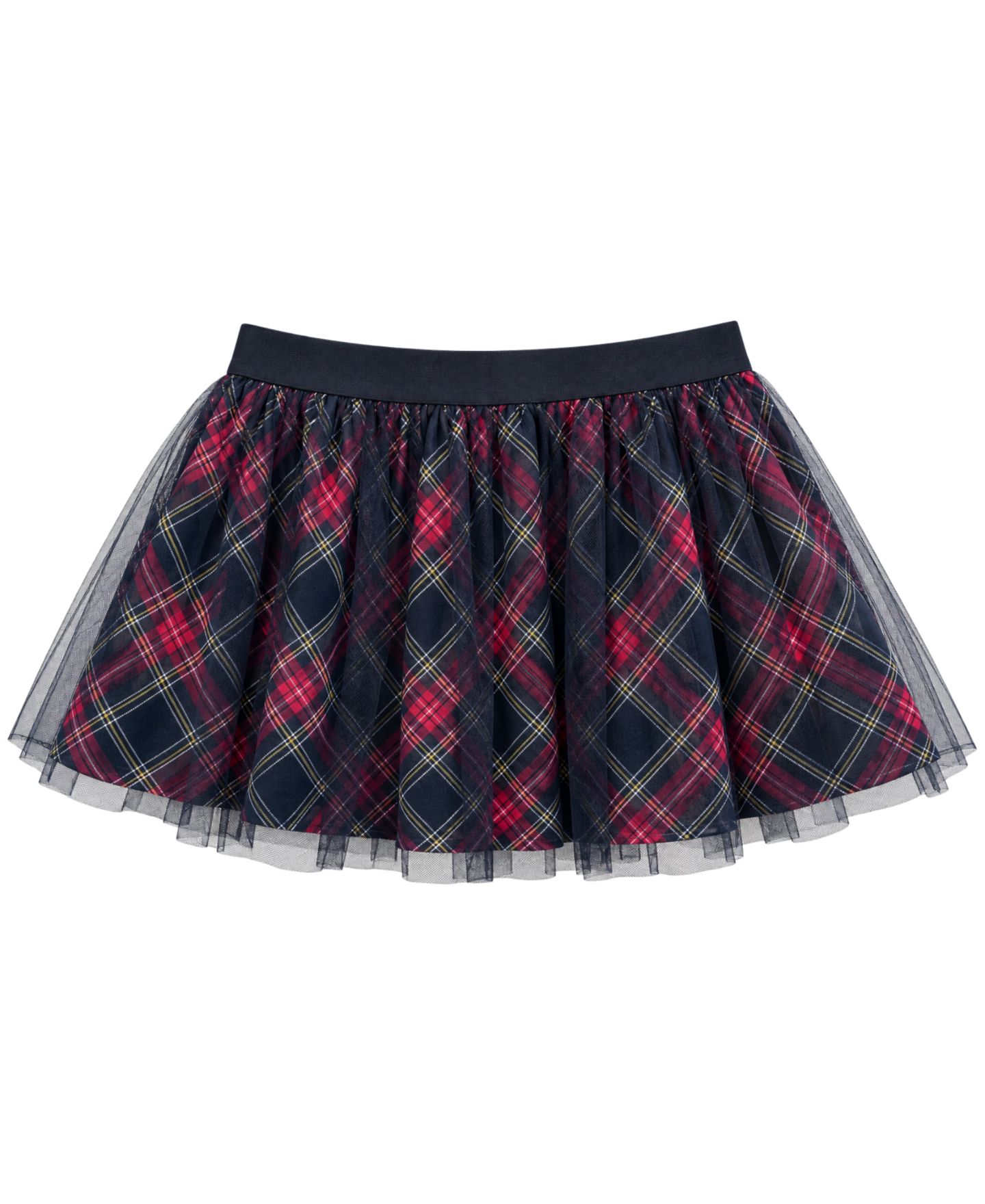 Юбка With Jules Plaid Mini Skater для девочек, цвет: Красный клетчатый — фото 1