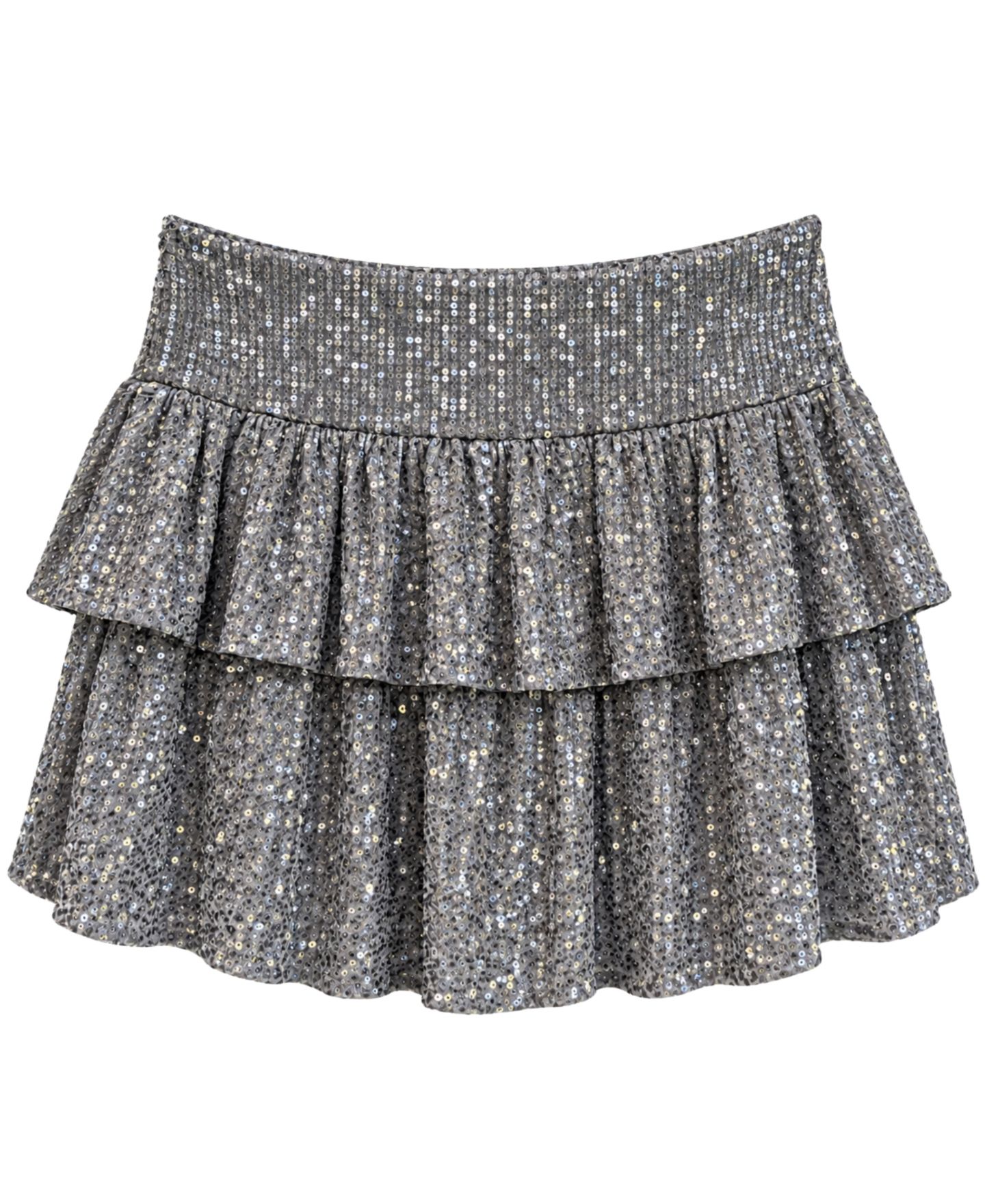 Юбка With Jules Sequin-Tiered для девочек, цвет: Серебряный — фото 1