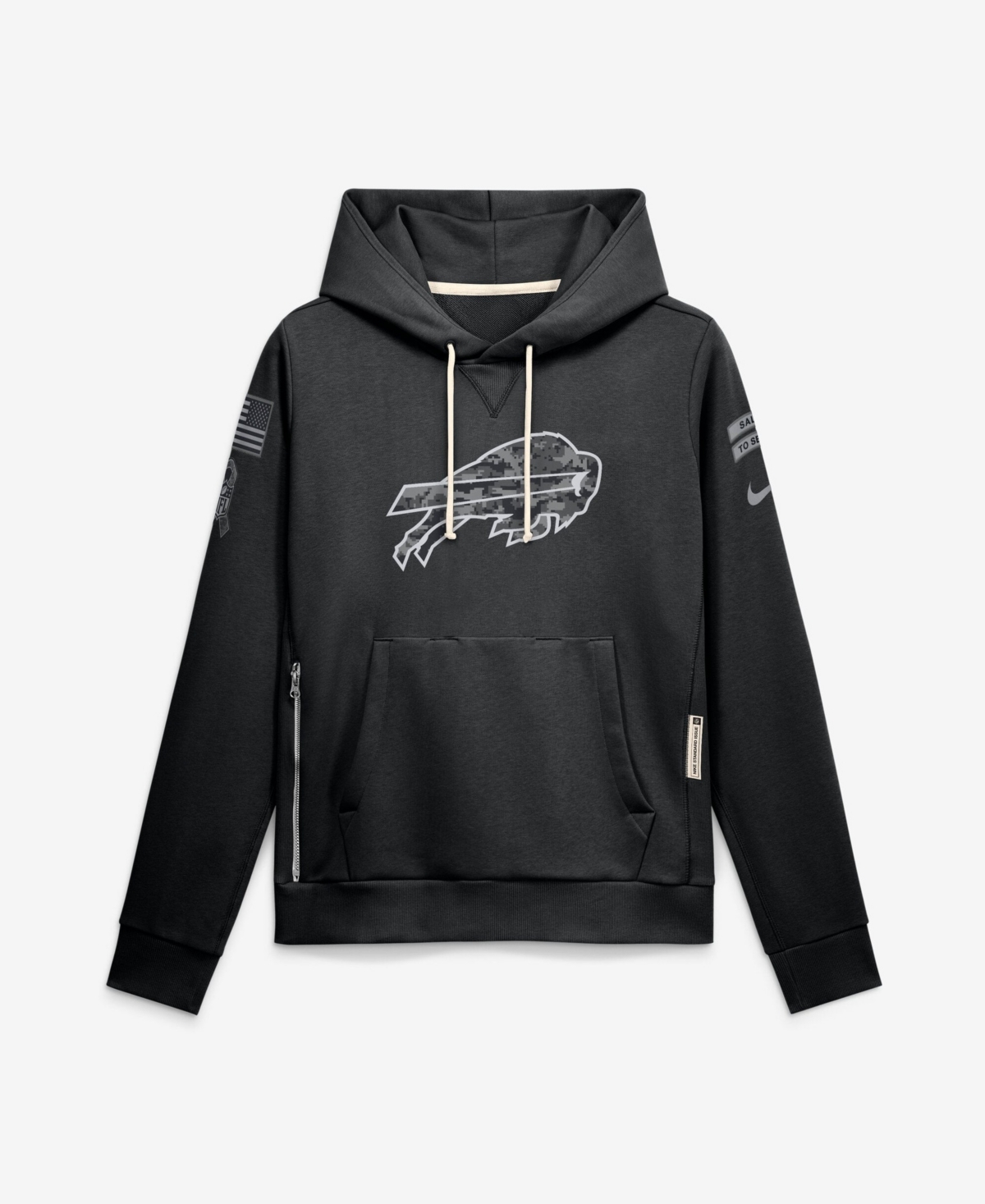 Nike Women's Black Buffalo Bills 2026 Salute to Service Sideline Dri-fit Pullover Hoodie - Black