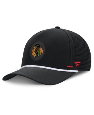 Men's Black Chicago Blackhawks Authentic Pro Rink Vented A-Frame Adjustable Hat