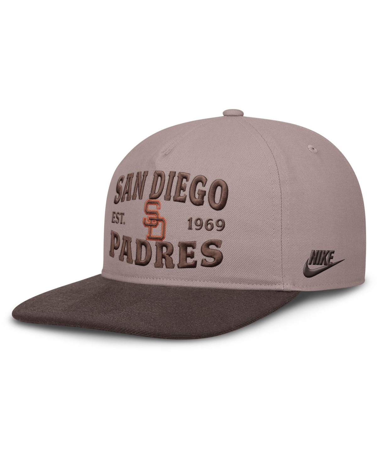 Nike Men's Light Brown/Brown San Diego Padres Cooperstown Pro 5-Panel Adjustable Hat - Light Brown, Brown
