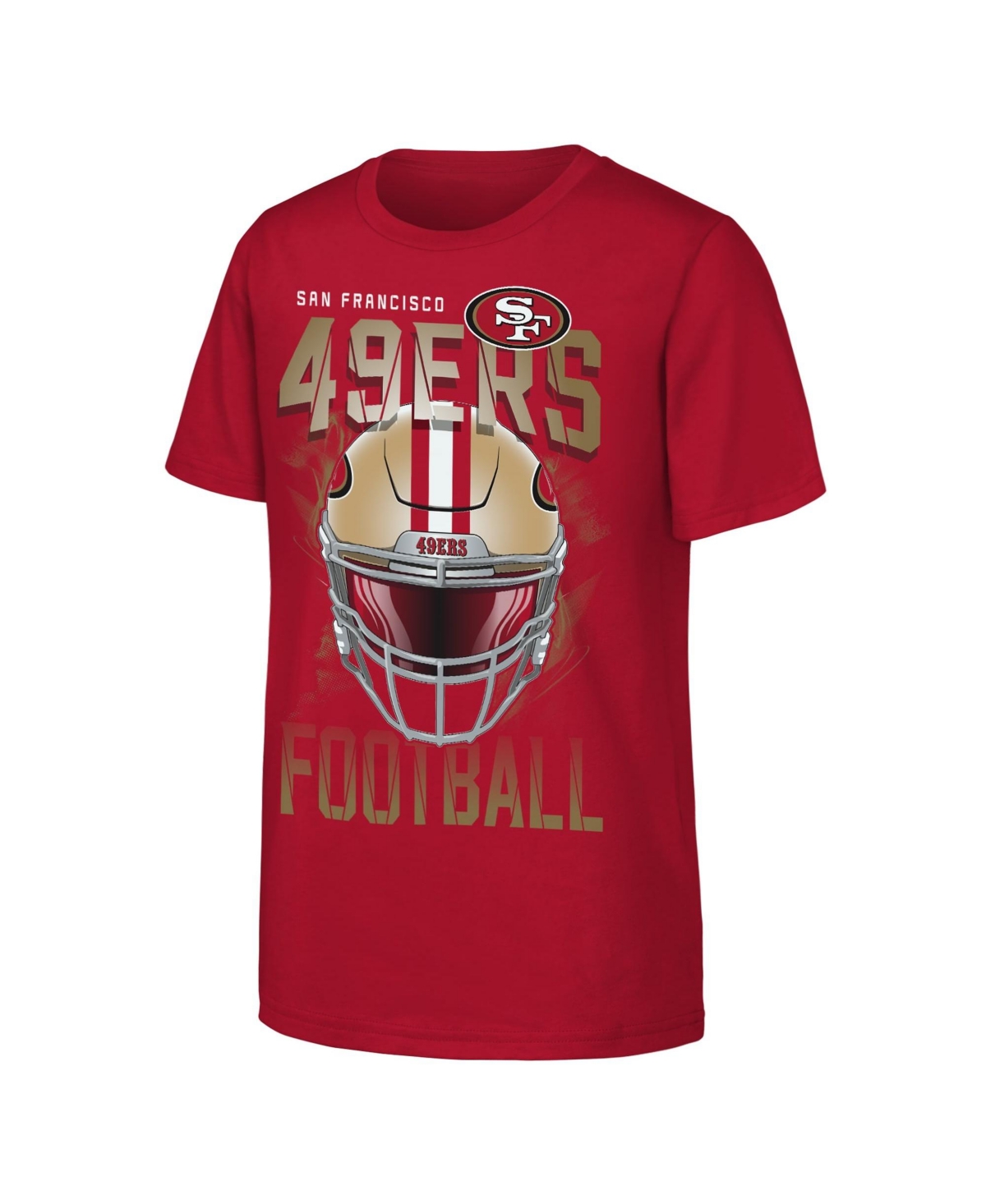 Outerstuff Big Boys' and Girls' Scarlet San Francisco 49ers Full Gear T-Shirt - Scarlet