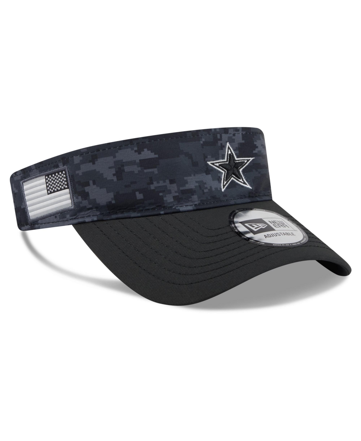 New Era Men's Black Dallas Cowboys 2026 Salute To Service Adjustable Visor Hat - Black