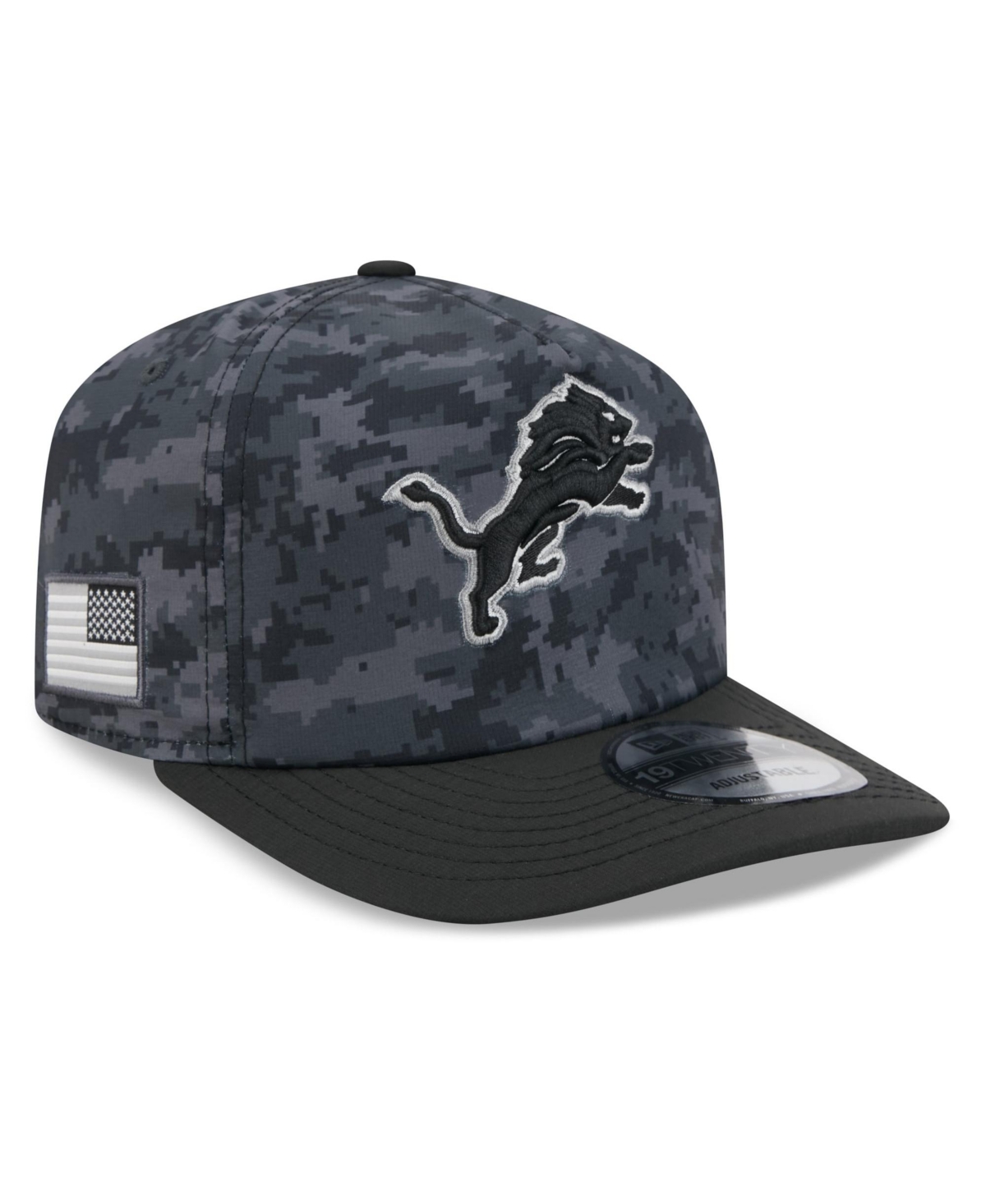 New Era Men's Black Detroit Lions 2026 Salute To Service 19TWENTY Adjustable Hat - Black