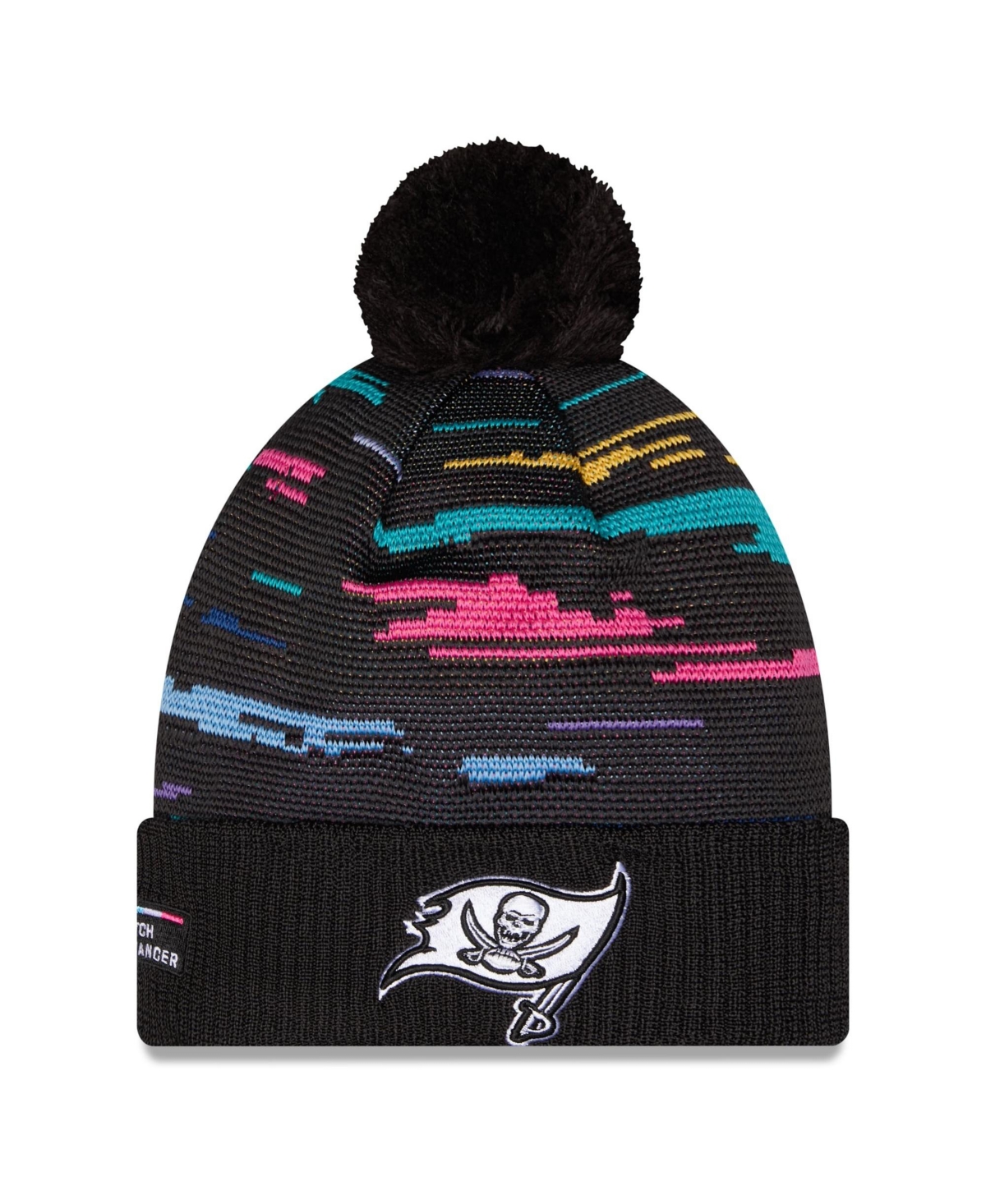 New Era Men's Black Tampa Bay Buccaneers 2026 Nfl Crucial Catch Cuffed Knit with Pom Hat - Black