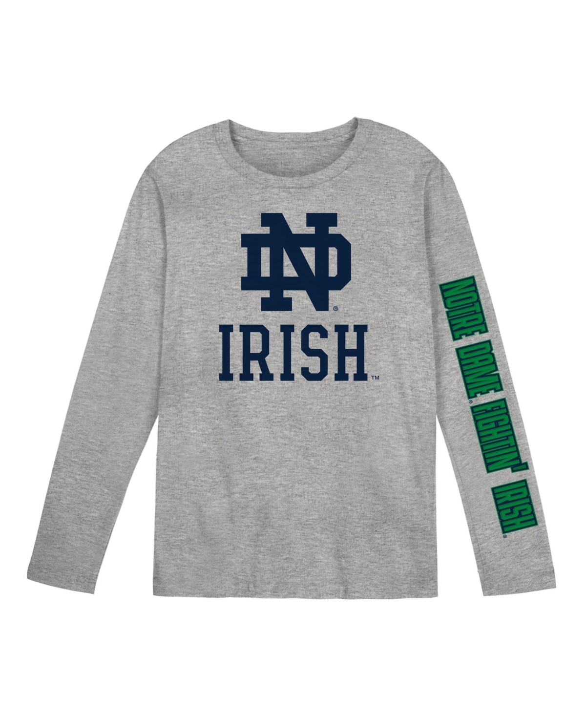 Outerstuff Preschool Gray Notre Dame Fighting Irish Air Raid Long-Sleeve T-Shirt - Gray