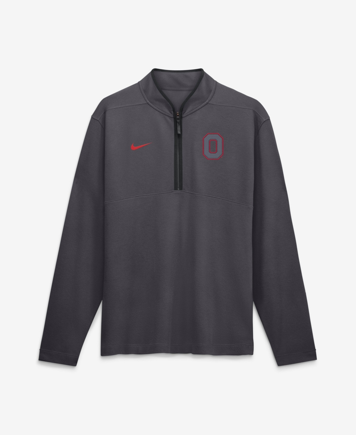 Nike Men's Anthracite Ohio State Buckeyes Color Pop Victory Dri-fit Half-Zip Pullover - Anthracite, Black
