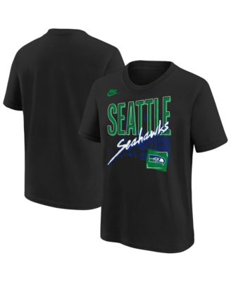 Big Boys' and Girls' Black Seattle Seahawks Vintage T-Shirt