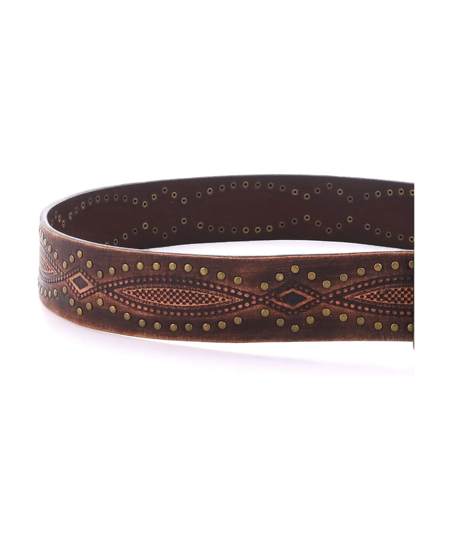 Женский ремень Roan Tooled Pattern Studded Leather — фото 3
