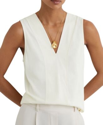 Women's Mira Sleeveless V-Neck Side-Slit Tank Top