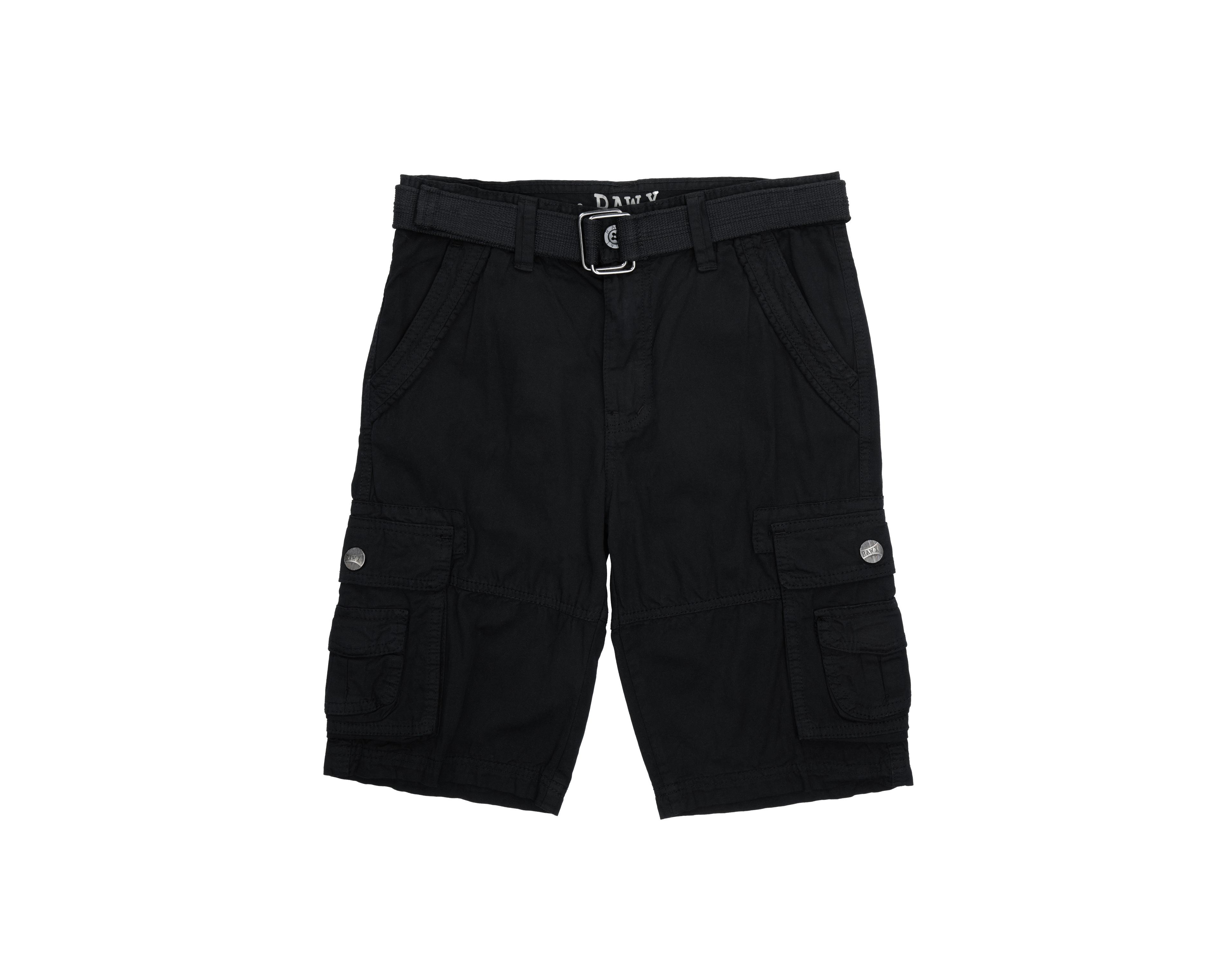 Raw X Big Boys Belted Twill Cargo Shorts