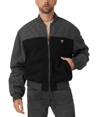 Men's Canvas Athletic-Fit Bomber Jacket
