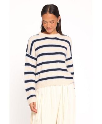 Women's Renae Long-Sleeve Crewneck Striped Sweater
