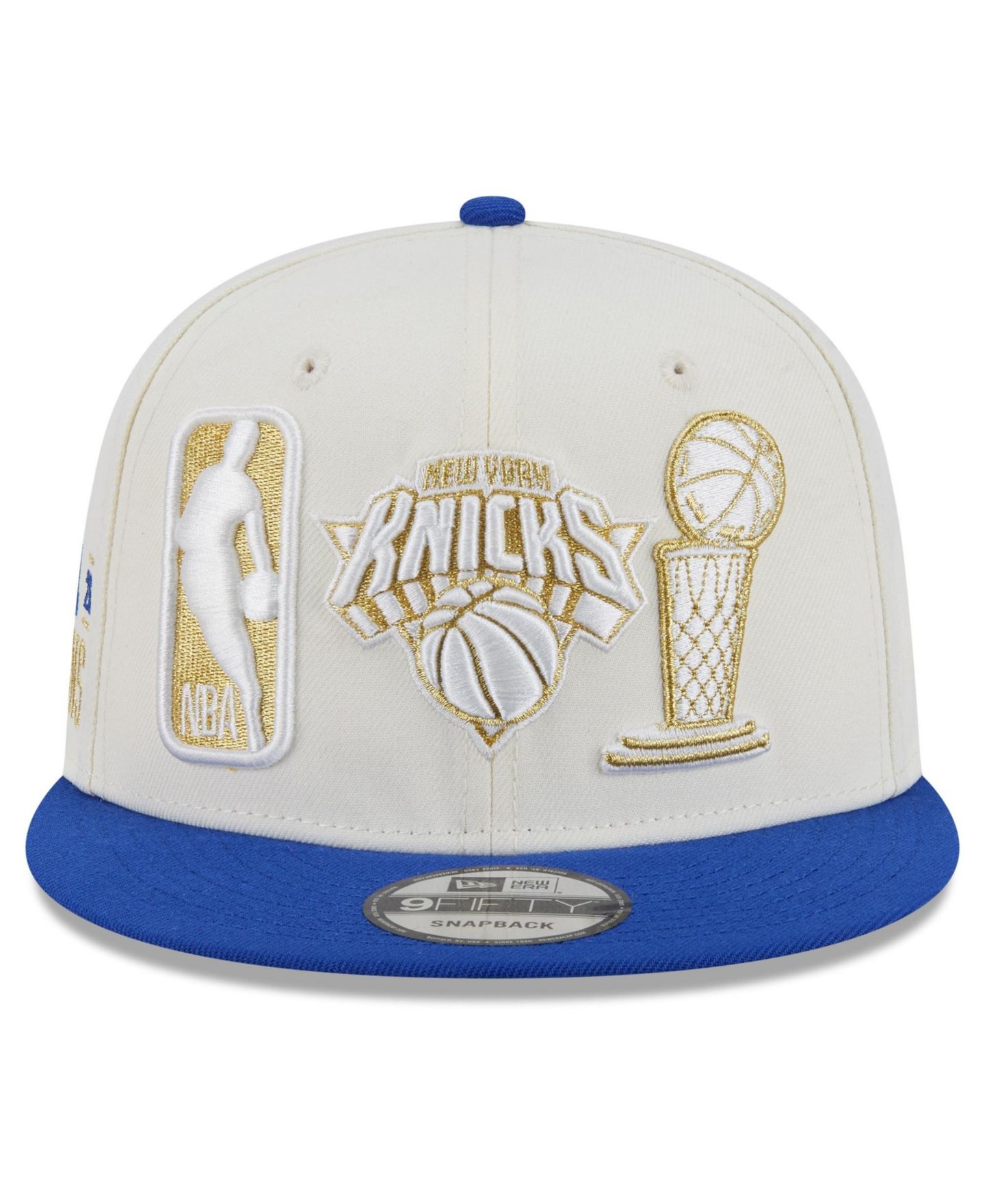 Мужская кепка New Era White, Blue New York Knicks 2026 Ring Ceremony 9FIFTY Snapback Hat — фото 4