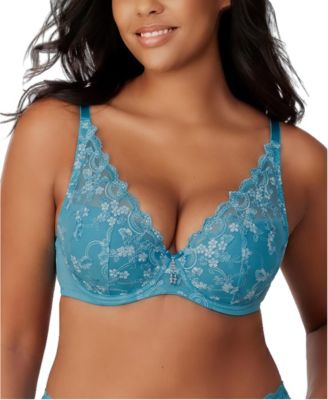 Women's Cup-Sized Floral-Lace Underwire T-Shirt Bra
