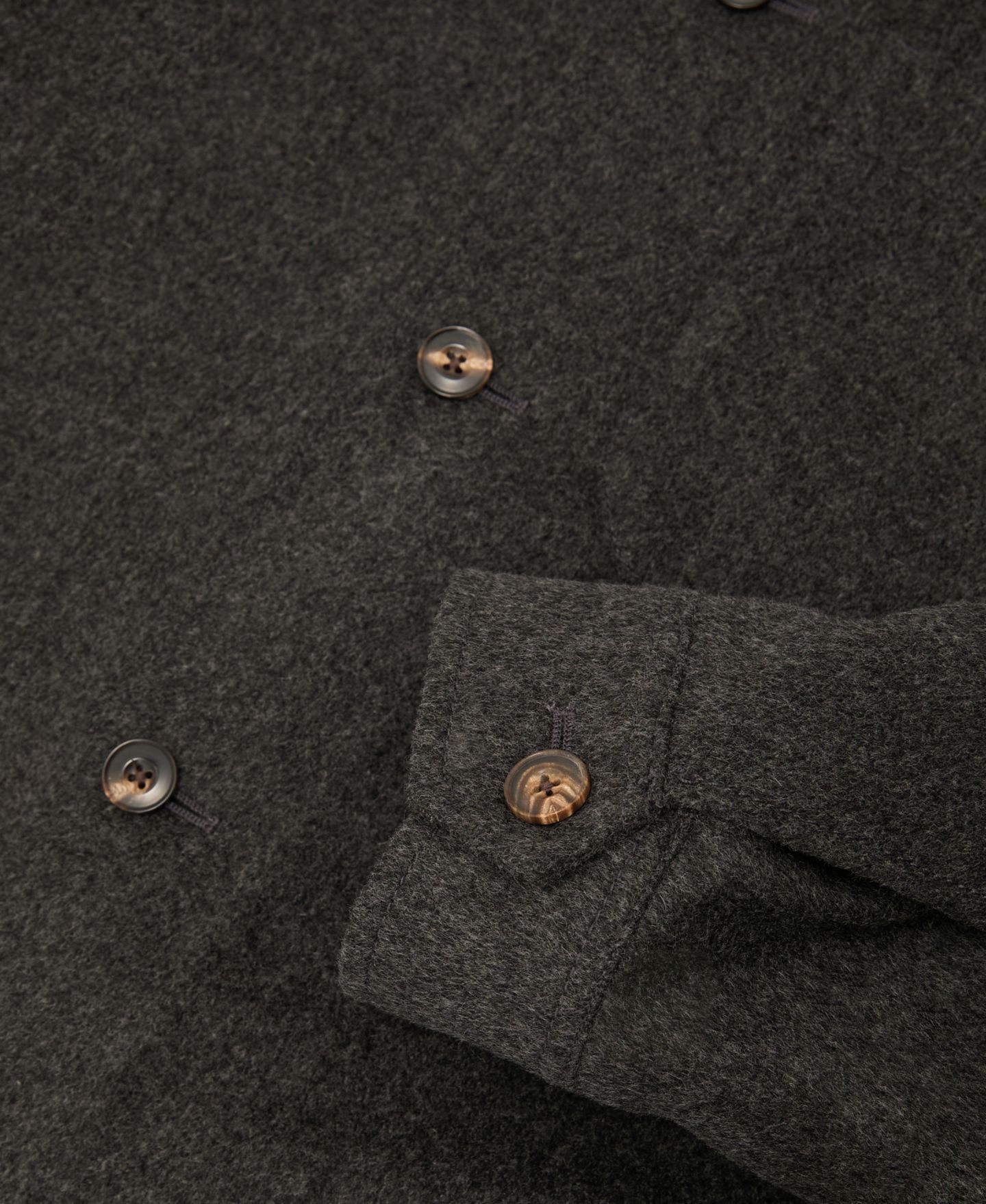 Мужская рубашка REISS Collin Wool-Blend Long-Sleeve Overshirt, цвет: Тёмно-синий — фото 7