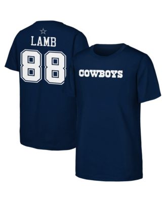 Big Boys' and Girls' CeeDee Lamb Navy Dallas Cowboys Name & Number T-Shirt