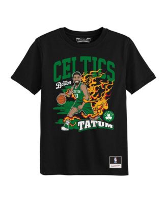 Preschool Jayson Tatum Black Boston Celtics Fired Up T-Shirt