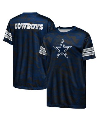 Big Boys' and Girls' Navy Dallas Cowboys Slant Route T-Shirt