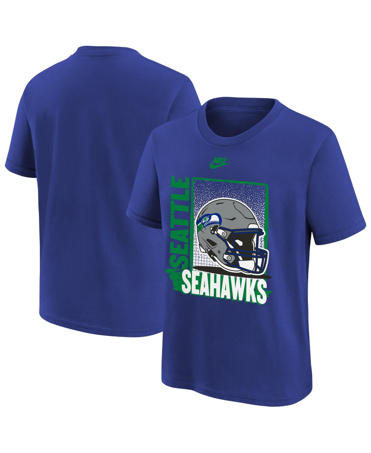 Nike Big Boys' and Girls' Royal Seattle Seahawks Helmet T-Shirt - Royal