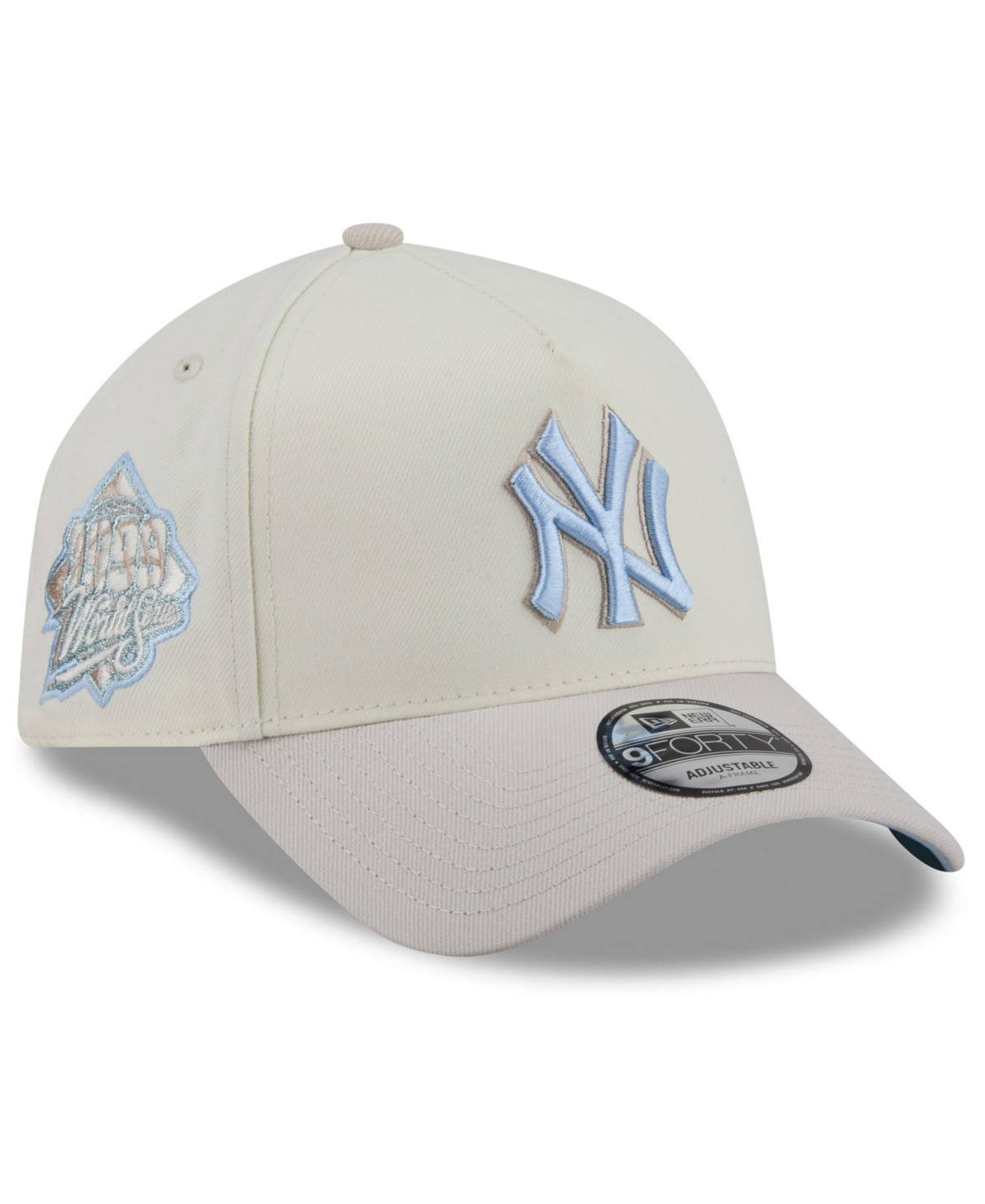 New Era Men's Natural New York Yankees Crisp Equinox World Series 9FORTY A-Frame Adjustable Hat - Natural, Khaki