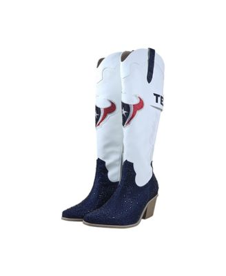 Women's White Houston Texans Crystal Cowboy Boots