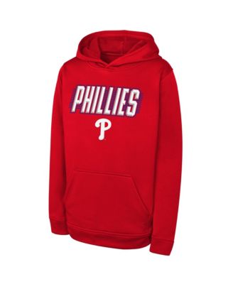 Big Boys' and Girls' Red Philadelphia Phillies Sack Party Performance Hoodie