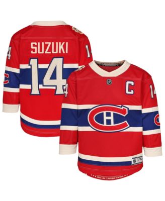 Big Boys' and Girls' Nick Suzuki Red Montreal Canadiens 2026 NHL Heritage Classic Premier Player Jersey