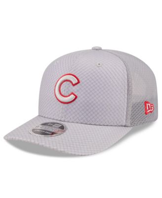 Men's Gray Chicago Cubs 9SEVENTY Jock Adjustable Trucker Hat