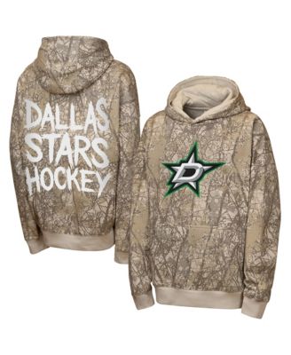 Big Boys' and Girls' Natural Dallas Stars Fast Furious Oversized Pullover Hoodie