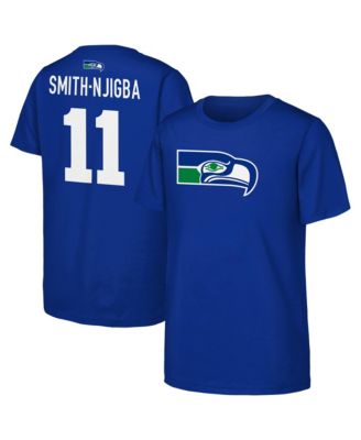 Big Boys' and Girls' Royal Seattle Seahawks Name & Number Logo Classic T-Shirt