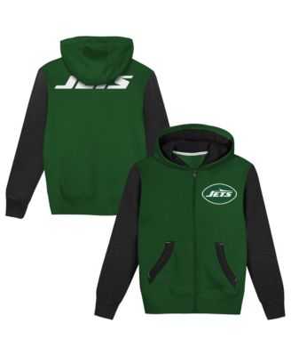 Preschool Green/Black New York Jets Stadium Color block Full-Zip Hoodie