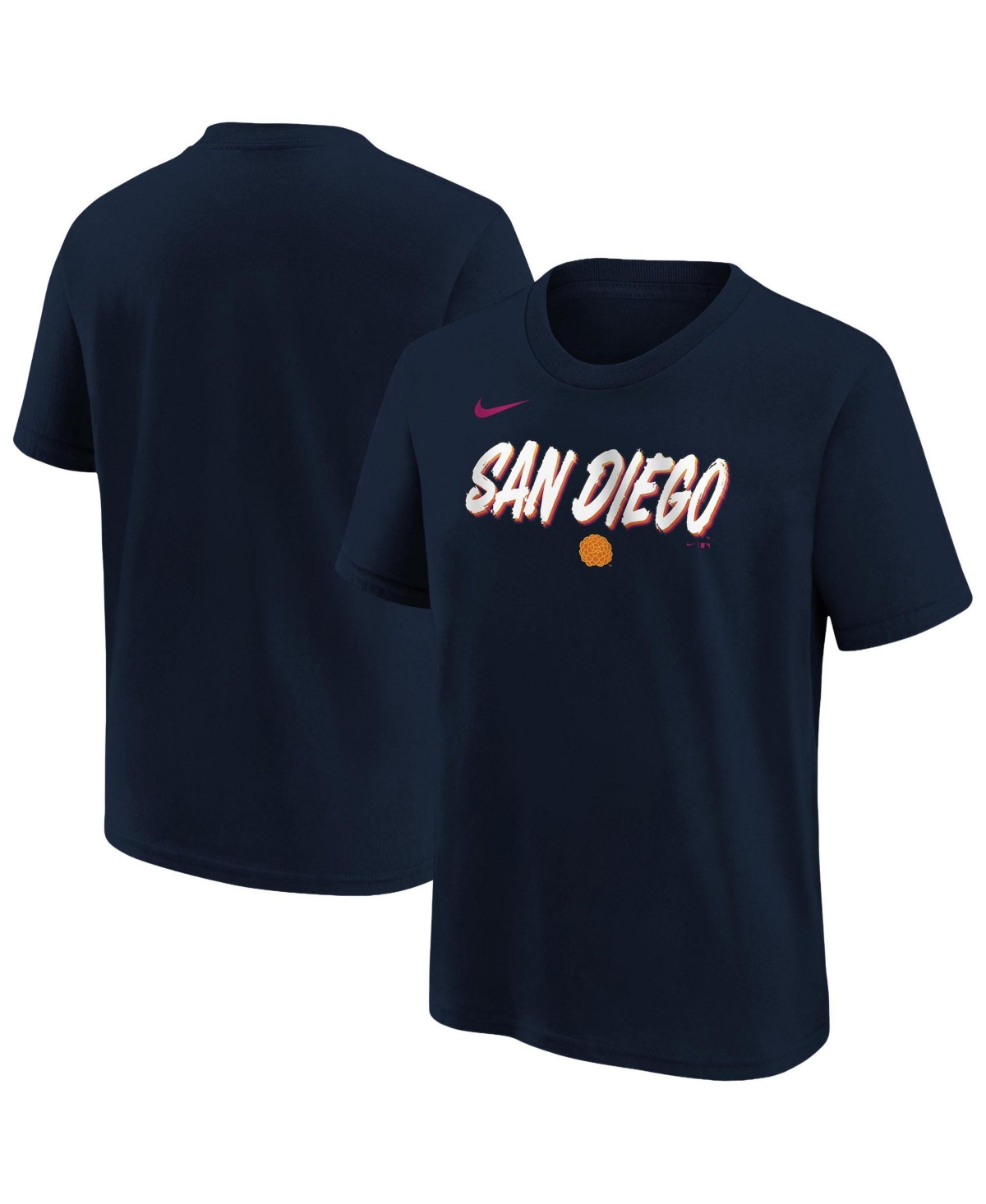 Nike Big Boys' and Girls' Obsidian San Diego Padres 2026 City Connect Wordmark T-Shirt - Obsidian